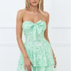 Empowered Vibe Strapless Mini Dress Green