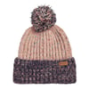 Barbour Norham Beanie Hat Pink Rust/Navy