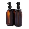 Chrome Double Wall Mounted Soap Dispenser