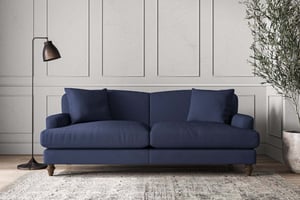 nkuku Deni Large Sofa | Make To Order | Recycled Cotton Navy | No Colour