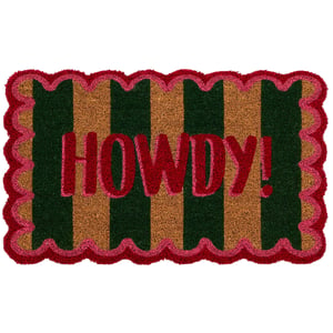 Howdy Stripe Coir Doormat - 45x75cm