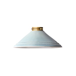 Ted ceramic shade in pale blue with stone interior