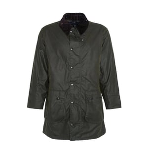 Barbour Border Waxed Jacket Archive Olive