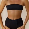 BASE Contour Cropped Strapless Bandeau Black