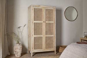 nkuku Kanz Mango Wood Wardobe | Bedroom Furniture | One Size | Natural