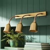 Triple Bendy Pick wall light in brass