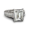Jeulia Vintage Emerald Cut Sterling Silver Ring
