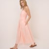 Coral Pink Bandeau Alice Midi Dress