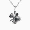 Jeulia "Four Leaf Clover" Sterling Silver Necklace
