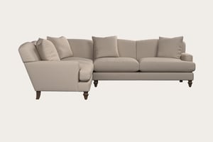 nkuku Deni Left Hand Corner Sofa | Make To Order | Super Grand | Recycled Cotton Natural