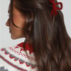 Frosted Glow Claw Clip Red