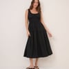 Black Juliette Midi Dress