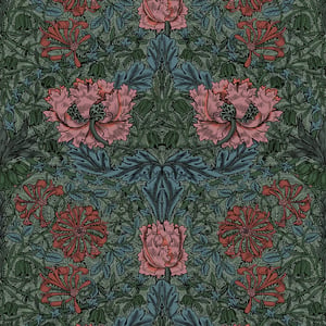 HONEYSUCKLE Wallpaper - Petrol