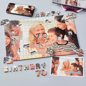 Happy 70th Birthday Landscape - Personalised Puzzle