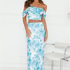 Let's Coordinate Mesh Maxi Skirt Blue