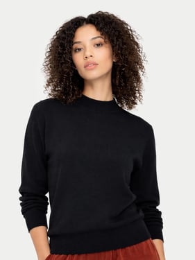Essential Cashmere Mock Neck Sweater - 2XL / Black / WK81-1481