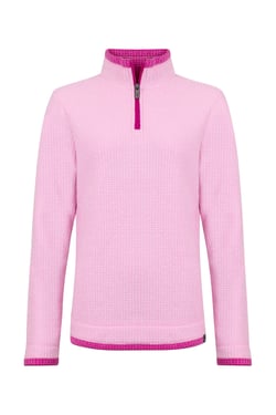 Weird Fish Beye 1/4 Zip Grid Fleece Azalea Size 20