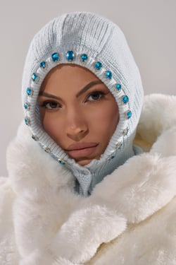AKIRA Tru Embellished Snood | Light Blue