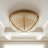 Wade IP44 flush ceiling fitting in textured glass