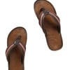 Weird Fish Malham Leather Look Flip Flops Antique Tan Size 9