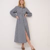 Navy Gingham Montego Midi Dress