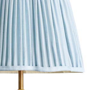 45cm scalloped Straight empire shade in blue sky linen