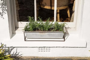 nkuku Narlu Window Box Planter | Vases & Planters | One Size | Aged Zinc