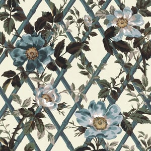 BRYHER ROSE Wallpaper - Lapis Blue