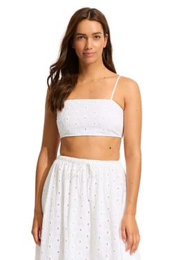 Lulu Broderie Crop Top - M