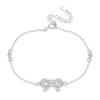 Jeulia Simple Bow Bracelet Sterling Silver
