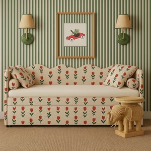 Custom Posie & Penn Bed with Customer's Fabric - Standard - USA Bed Only