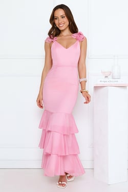 Pretty In Party Maxi Dress Pink