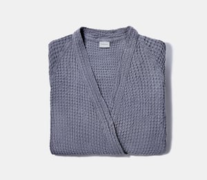Honeycomb Bathrobe - Slate Blue / Large