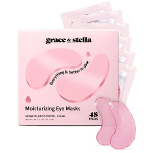 moisturizing pink eye masks - 48-pairs