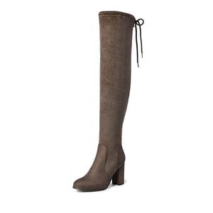 DREAM PAIRS Women s Chunky Heel Thigh High Boots