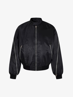 Minimalist Zip Bomber Jacket - Black / XL