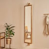 nkuku Visala Swivel Full Length Wall Mirror | Mirrors | Large | Antique Brass