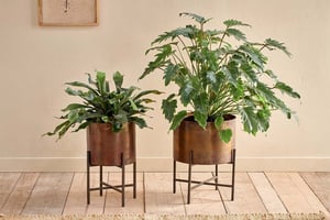 nkuku Juoni Iron Planter | Vases & Planters | Small | Aged Antique