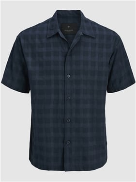 Jack & Jones Blavance Dobby Shirt - Night Sky - S