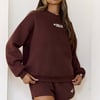 BASE Fleece Round Neck Sweatshirt Brown