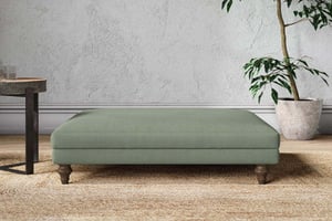 nkuku Marri Dining Footstool | Make To Order | Grand | Brera Linen Jade