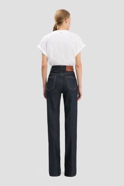 Victoria Beckham Julia Stretch Jean In Indigo Rinse - 34W 34L - Womens