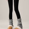 Wool Blend Lightweight Slimming Footed Tights - Black / One Size