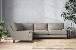 nkuku Marri Left Hand Corner Sofa | Make To Order | Grand | Recycled Cotton Flax
