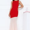 Modern Art Maxi Dress Red