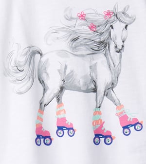 Girls Roller Skates Graphic Tee