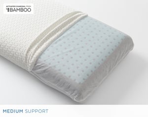 QE Home Cool Touch Memory Foam Pillow, White