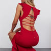Samba Away Midi Dress Red