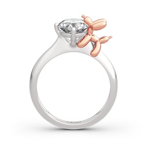 Jeulia Hug Me "Balloon Dog" Round Cut Sterling Silver Ring