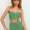 Filtered Crop Top Khaki